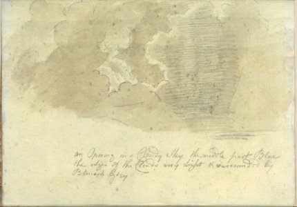 An Opening in a Cloudy Sky (Smaller Italian Sketchbook, leaf 13 recto) MET DP269421