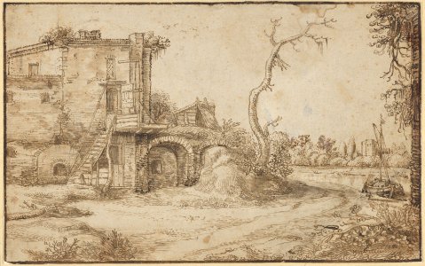 An Inhabited Ruin on the Bank of a River MET DP837790 ff