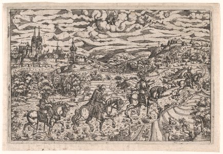 Albrecht von Rosenberg abducting Hieronymus Paumgartner MET DP864079