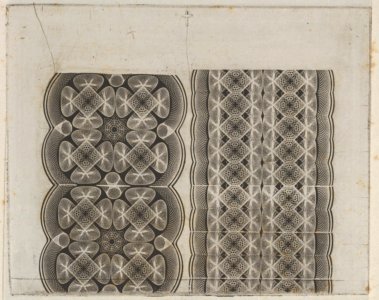 Banknote motifs- two bands of lace-like lathe work ornament MET DP837936