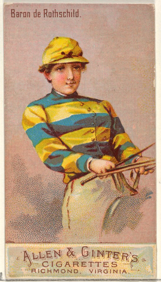 Baron de Rothschild, from the Racing Colors of the World series (N22b) for Allen & Ginter Cigarettes MET DP835232