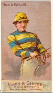 Baron de Rothschild, from the Racing Colors of the World series (N22b) for Allen & Ginter Cigarettes MET DP835232