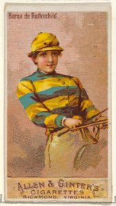 Baron de Rothschild, from the Racing Colors of the World series (N22a) for Allen & Ginter Cigarettes MET DP835175