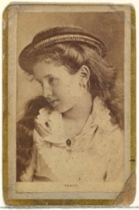 Angela, from the Actresses and Celebrities series (N60, Type 2) promoting Little Beauties Cigarettes for Allen & Ginter brand tobacco products MET DP839453