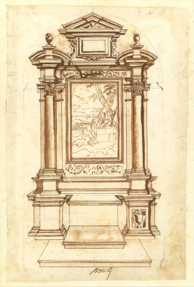 Album Containing Architectural, Ornament, and Figure Drawings. MET DT291259