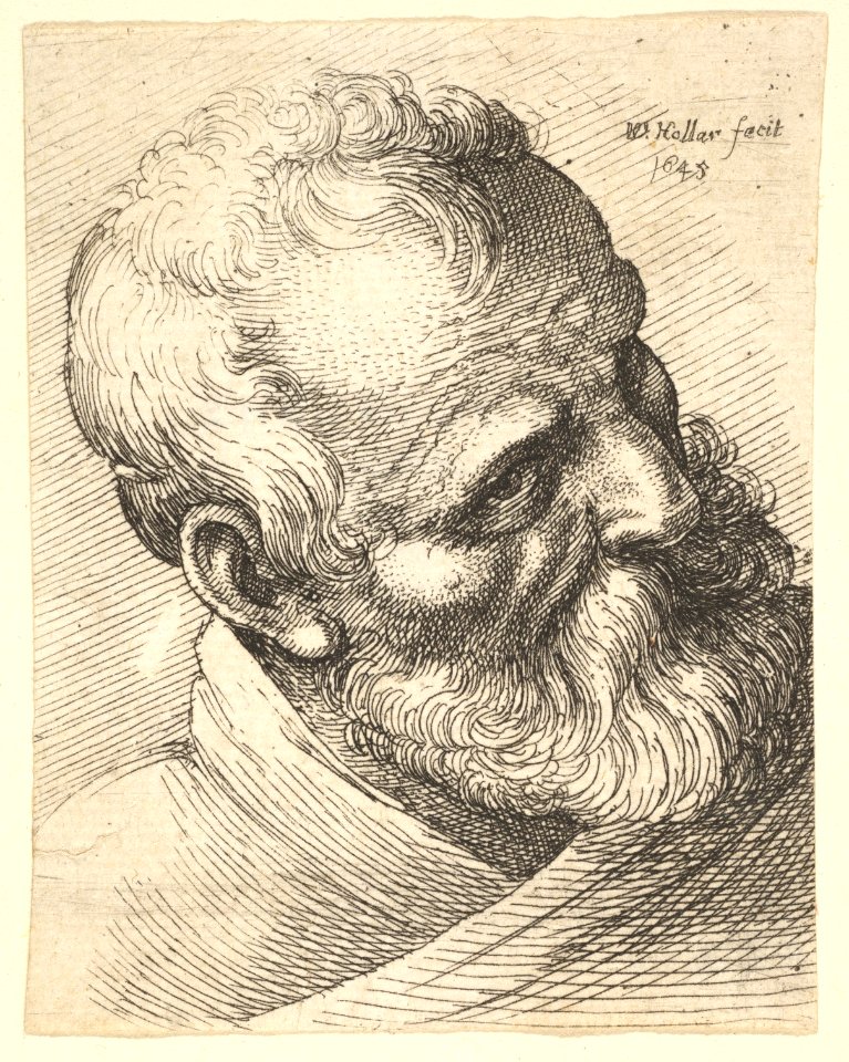 Bearded old man with a tilted head MET DP823697