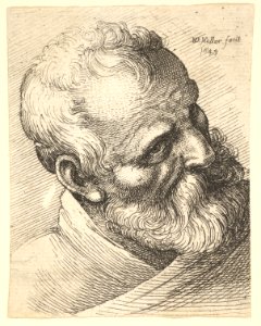 Bearded old man with a tilted head MET DP823697