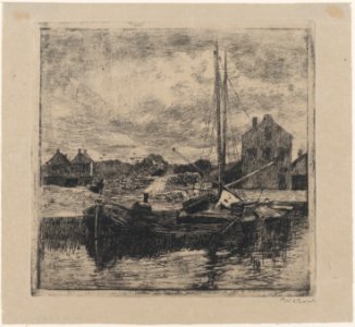 Barges Anchored by the Wharf MET DP876326