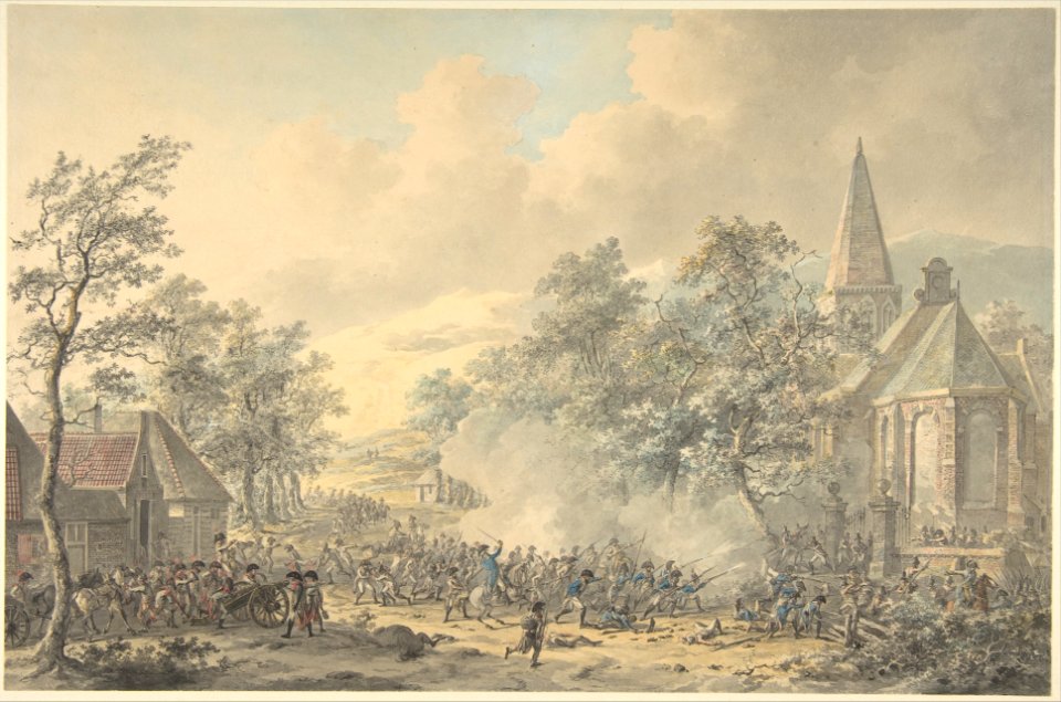 Battle Scene with Church at right MET DP800449