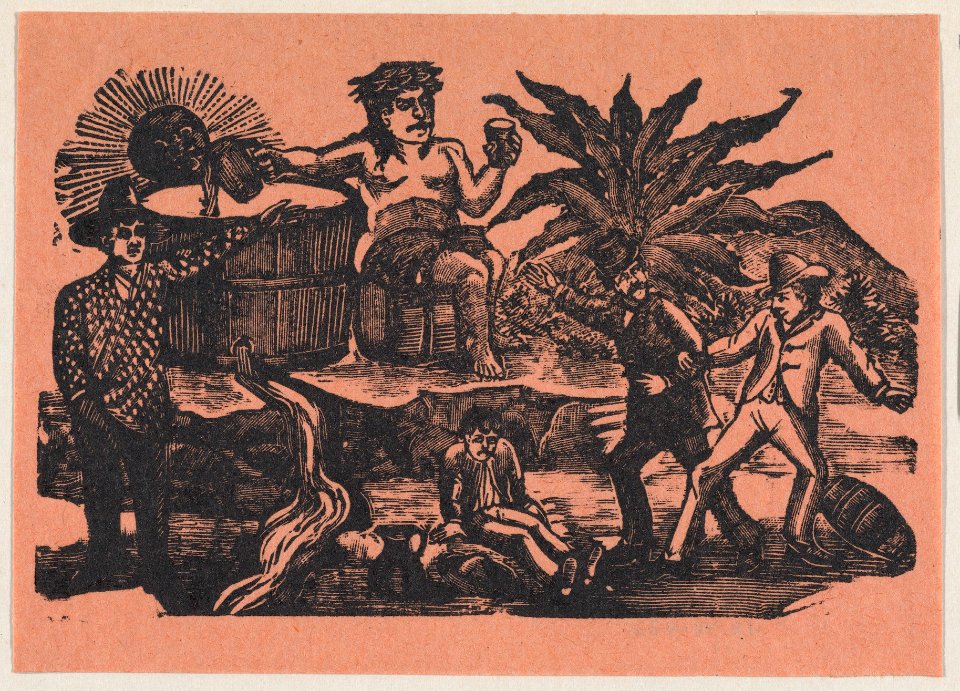 Bacchus and victims of alcholism drinking together MET DP869254-1