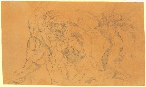 Battle Scene with a Prisoner Being Bound, after Raphael MET DP217814