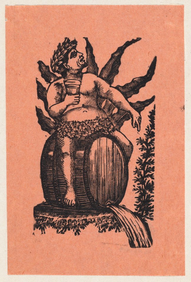 Bacchus astride a wine barrel MET DP869253-1