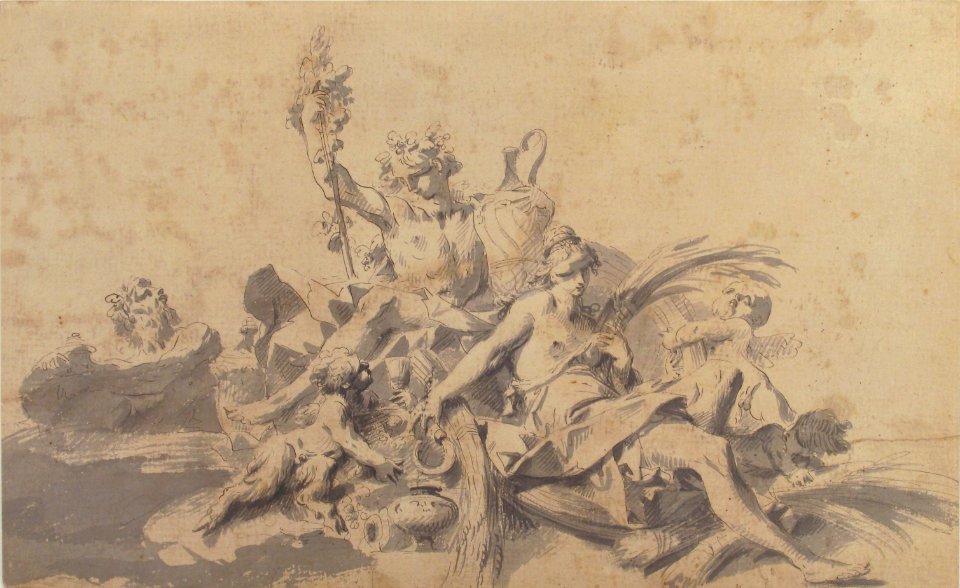 Bacchus and Ceres Attended by Putti and a Marine Deity MET 65.207.1