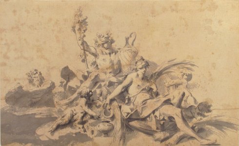 Bacchus and Ceres Attended by Putti and a Marine Deity MET 65.207.1