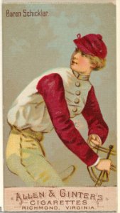 Baron Schickler, from the Racing Colors of the World series (N22b) for Allen & Ginter Cigarettes MET DP835227