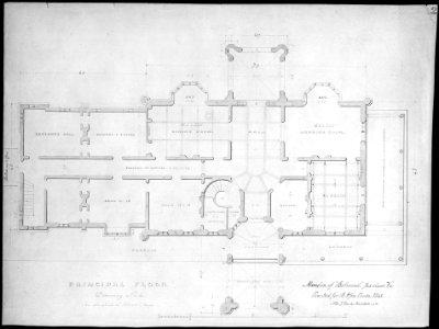 Belmead, Virginia, for Philip St. George Cocke (plan of principle floor) MET MM55643