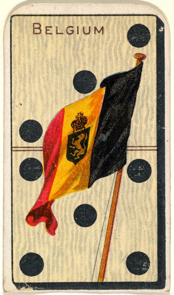 Belgium, from the National Flag on Domino series (T177) issued by Kinney Brothers to promote Sweet Caporal Cigarettes MET DP842620