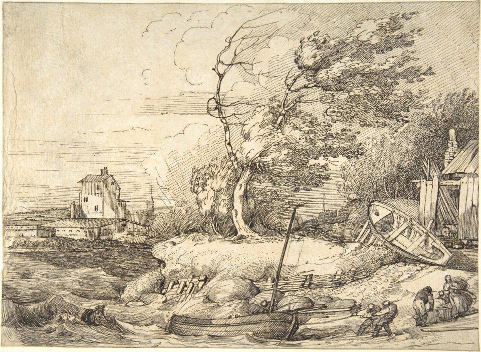 Beaching a Fishing Boat in a Gale MET DP804847