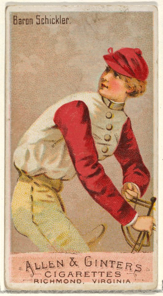 Baron Schickler, from the Racing Colors of the World series (N22a) for Allen & Ginter Cigarettes MET DP835170