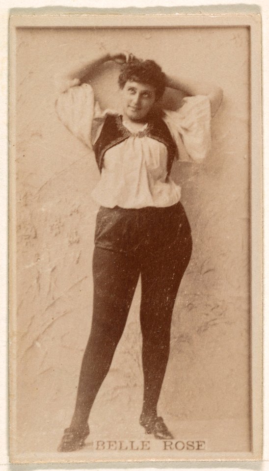 Belle Rose, from the Actresses series (N245) issued by Kinney Brothers to promote Sweet Caporal Cigarettes MET DP859450