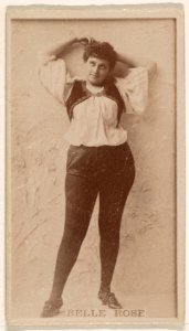 Belle Rose, from the Actresses series (N245) issued by Kinney Brothers to promote Sweet Caporal Cigarettes MET DP859450