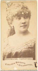 Beaumaine, Varietiees, from the Actors and Actresses series (N45, Type 1) for Virginia Brights Cigarettes MET DP829329