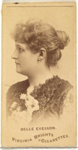 Belle Evesson, from the Actors and Actresses series (N45, Type 1) for Virginia Brights Cigarettes MET DP829586