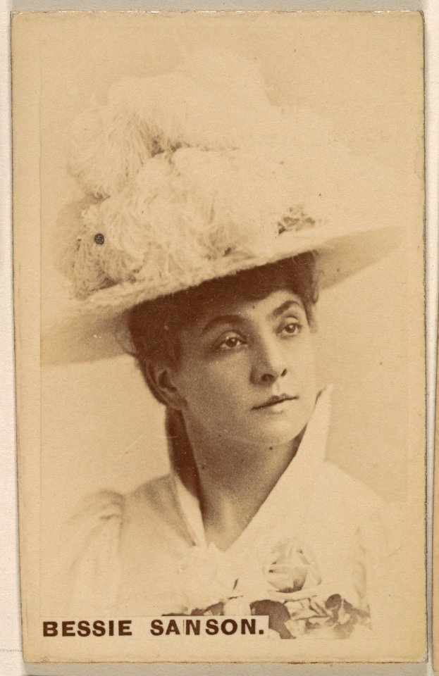 Bessie Sanson, from the Actresses series (N246), Type 1, issued by Kinney Brothers to promote Sporting Extra Cigarettes MET DP860021