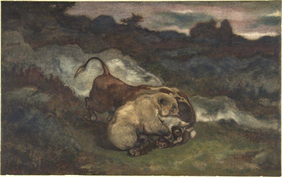Bear Killing a Bull MET DP805153