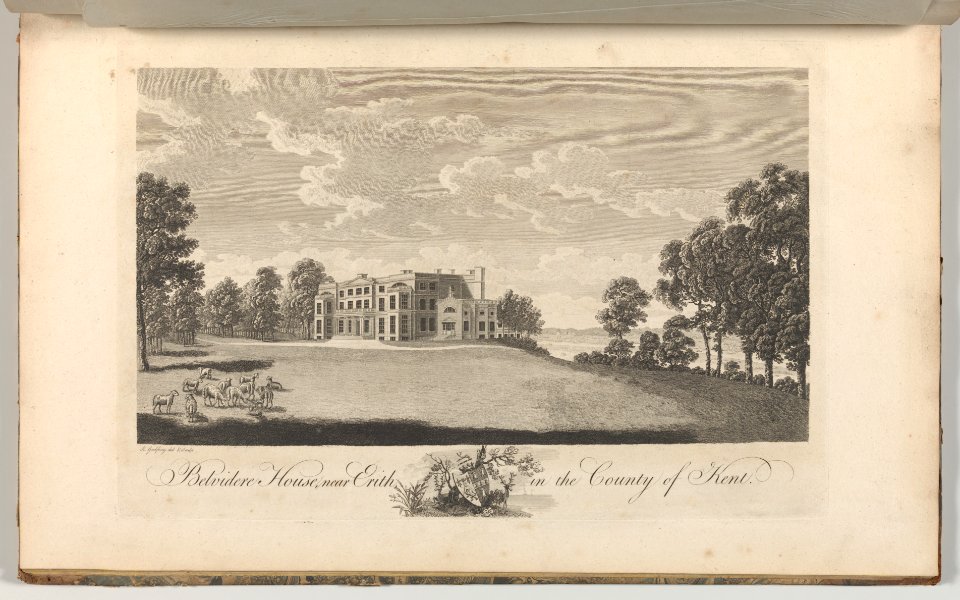 Belvidere House, near Erith, in the County of Kent, from Edward Hasted's, The History and Topographical Survey of the County of Kent, vols. 1-3 MET DP-12696-045