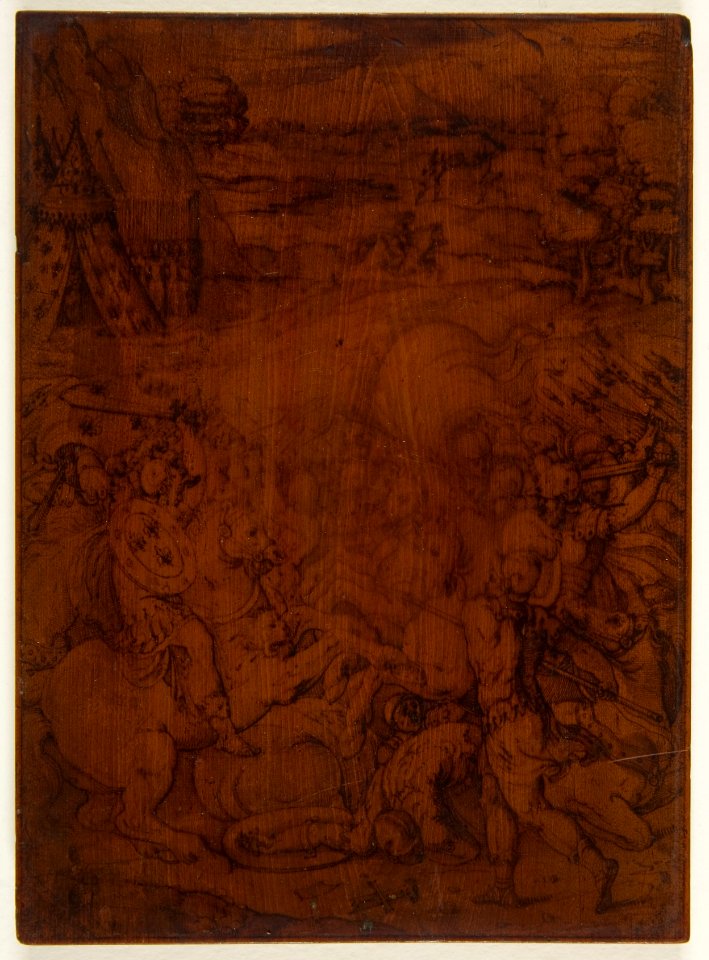 Battle Scene with the Emblems of the Farnese Family. MET DP812742
