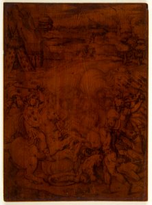 Battle Scene with the Emblems of the Farnese Family. MET DP812742