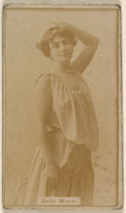 Belle Munie, from the Actresses series (N245) issued by Kinney Brothers to promote Sweet Caporal Cigarettes MET DP859186