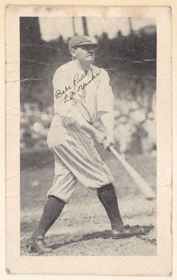 Babe Ruth, L F, Yanks, from Baseball strip cards (W575-2) MET DPB881968