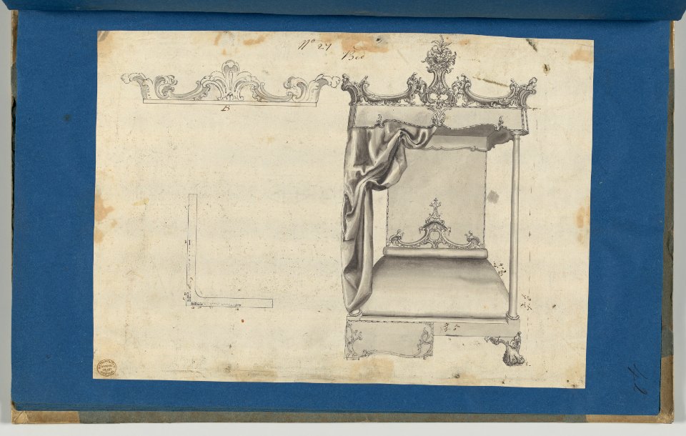 Bed, in Chippendale Drawings, Vol. I MET DP-14278-037