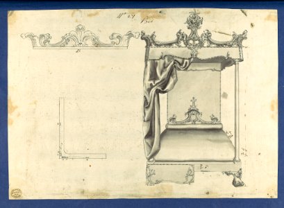 Bed, in Chippendale Drawings, Vol. I MET DP104162