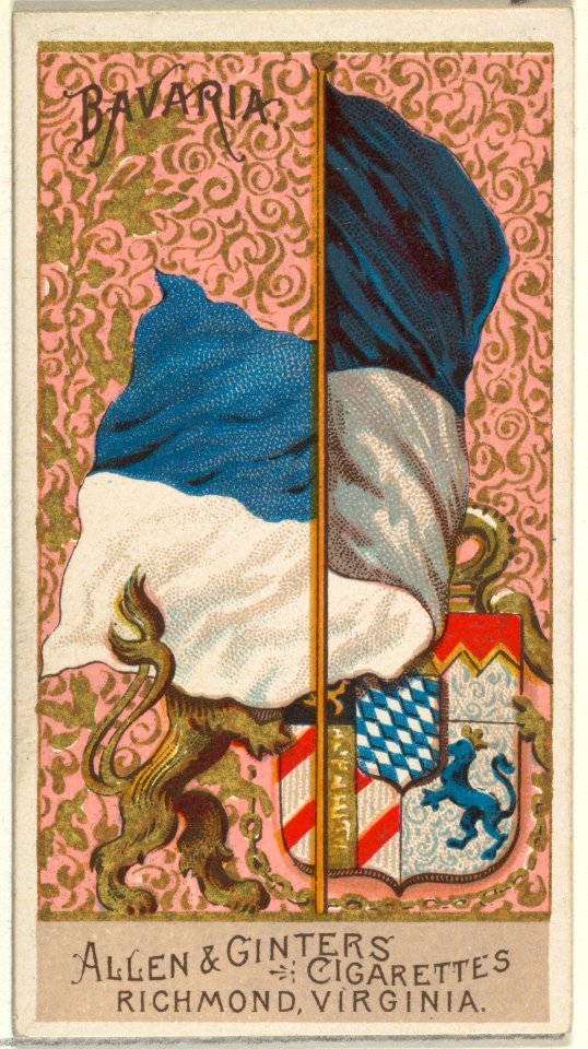 Bavaria, from Flags of All Nations, Series 2 (N10) for Allen & Ginter Cigarettes Brands MET DP841363