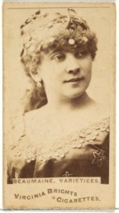 Beaumaine, Varietiees, from the Actors and Actresses series (N45, Type 1) for Virginia Brights Cigarettes MET DP830122