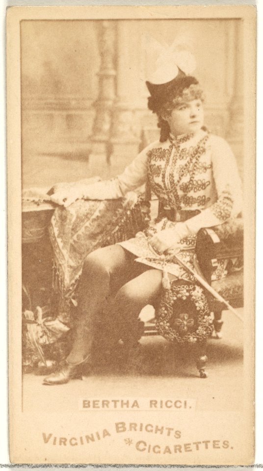 Bertha Ricci, from the Actors and Actresses series (N45, Type 1) for Virginia Brights Cigarettes MET DP829874