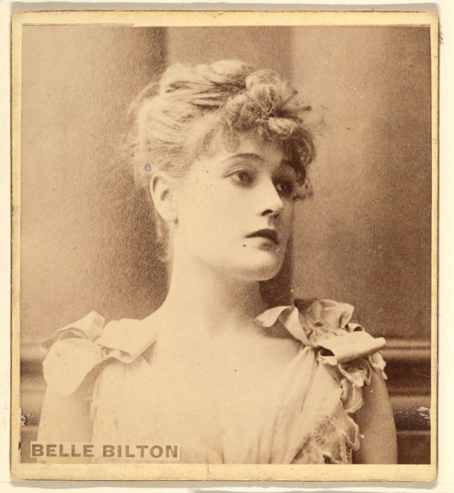 Belle Bilton, from the Actresses series (N246), Type 2, issued by Kinney Brothers to promote Sporting Extra Cigarettes MET DP860058