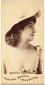 Bertha Hastings, from the Actors and Actresses series (N45, Type 1) for Virginia Brights Cigarettes MET DP829559
