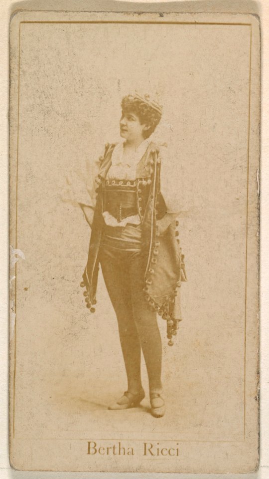 Bertha Rice, from the Actresses series (N245) issued by Kinney Brothers to promote Sweet Caporal Cigarettes MET DP859401