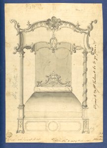 Bed, in Chippendale Drawings, Vol. I MET DP104157