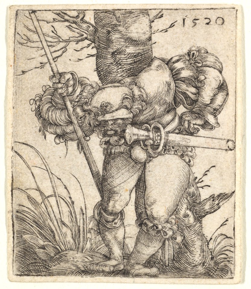 Bending Soldier Leaning against a Tree MET DP828650