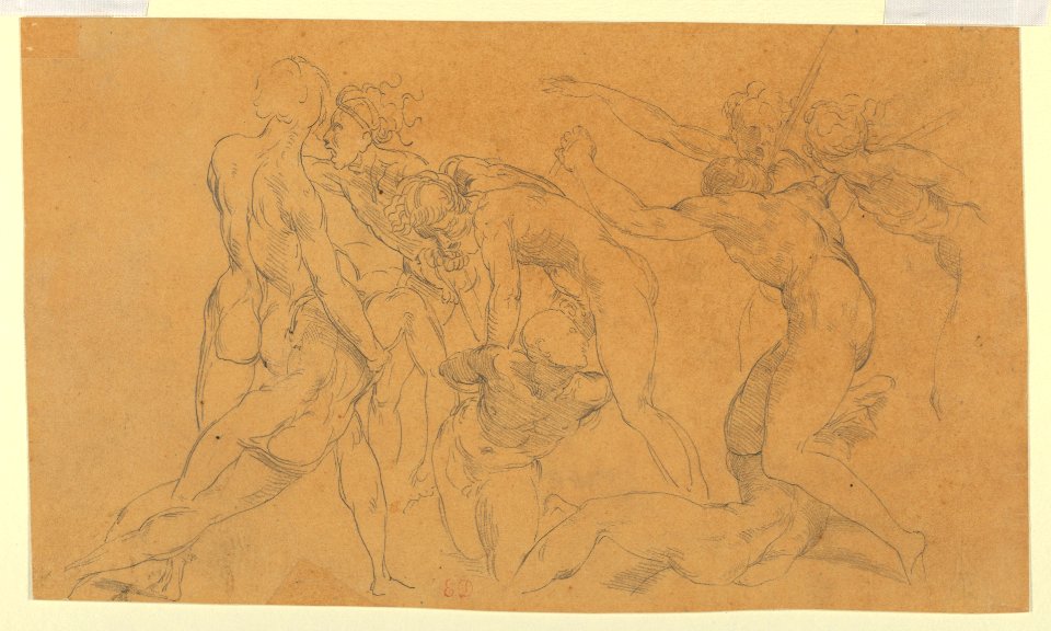 Battle Scene with a Prisoner Being Bound, after Raphael MET DP836020