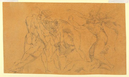 Battle Scene with a Prisoner Being Bound, after Raphael MET DP836020