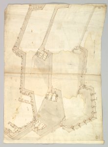 Bastione Ardeatino, Rome, plan and section (recto) Bastione Ardeatino, Rome, plans (verso) MET DP819300