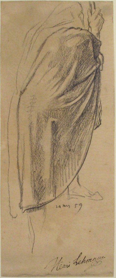 Back View of a Draped Male Figure Holding a Staff MET 1983.305