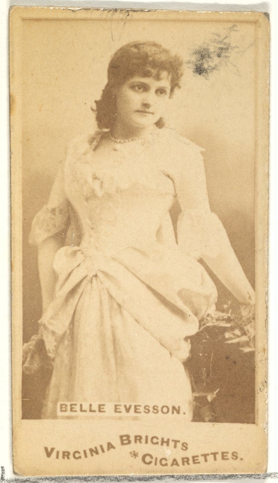 Belle Evesson, from the Actors and Actresses series (N45, Type 1) for Virginia Brights Cigarettes MET DP829588