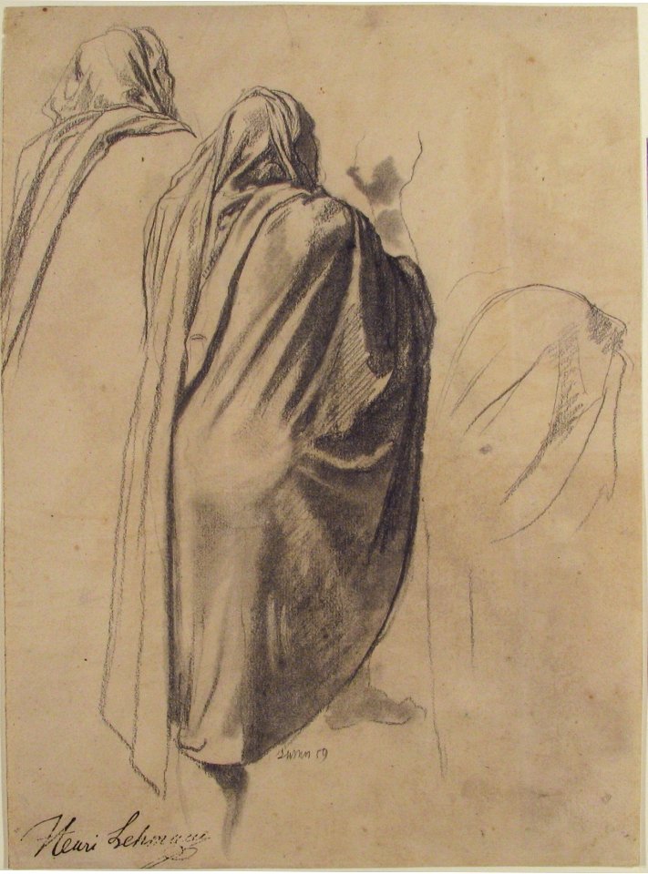Back View of a Male Figure Wearing a Cloak MET 1983.304